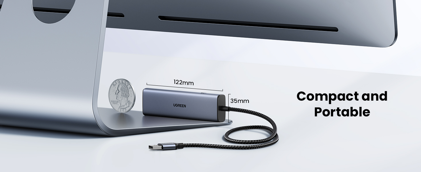 UGREEN USB to Ethernet Adapter, 5 in 1 USB Hub with Ethernet