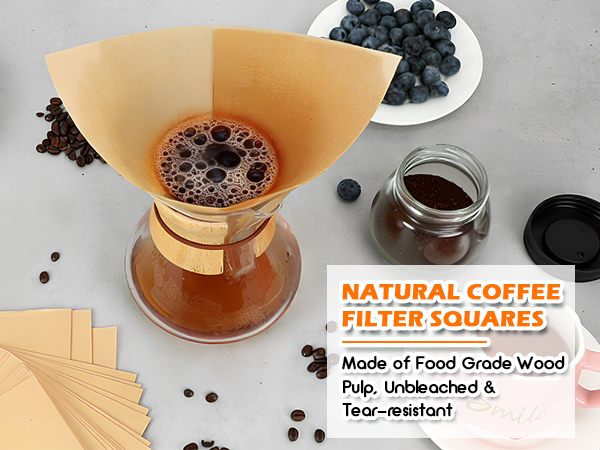  pre-folded pour over coffee filters