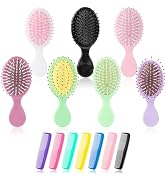 14 Pcs Mini Wet Hair Brush Combs Set Small Pocket Travel Detangler Brushes,Detangling Travel Hair...