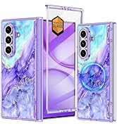Meshine for Galaxy Z Fold 7 Case Magnetic,[Compatible with MagSafe][Hinge Protection][Built-in Sc...
