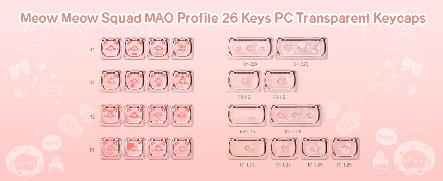 Crystal Jelly PC Keycaps