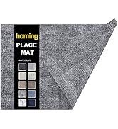 homing Faux Leather Heat Resistant Placemats Set of 6 – Waterproof Wipeable Dining PU Place Mats ...