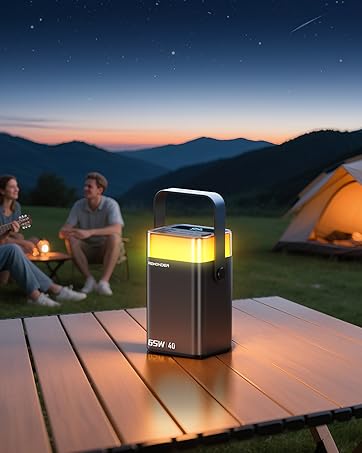 65w power bank with light for camping