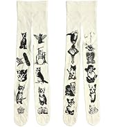2 Pack Y2k Funky Patterned Tights Teen Girls Kawaii Fairy Grunge Clothes | 2000s Whimsy Twee Cool...