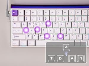 Hall Effect Keyboard with Neon RGB Light Box