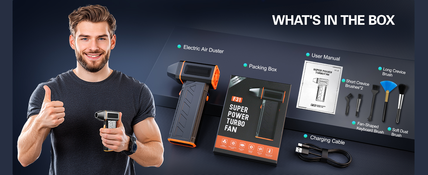 Electric Compressed Air Duster Rechargeable