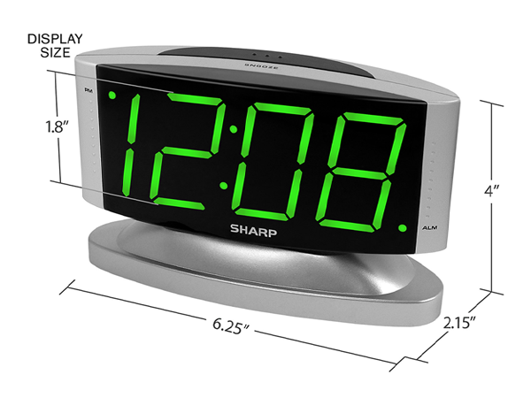 Easy to Read Clock large Numbers perfect for bedroom, nightstand, bathroom, office, kids room, den