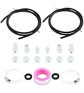 Hicello 2 Sets of Pool Chlorine Feeder Connection Fittings, Chlorine Feeder Hose with Saddle Clam...