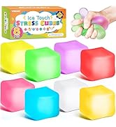 8 Pack Stress Cube, Slow Rising Ice Cube Stress Balls for Adults Kids, Sensory Fidget Toy for Anx...