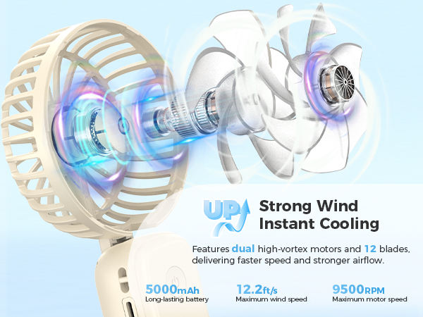 battery fan handheld fan rechargeable battery operated fan
