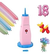 Balloon Pump Electric, Air Balloon Pump Portable Long Animal Blower Machine Blue/Orange/Pink/Purp...