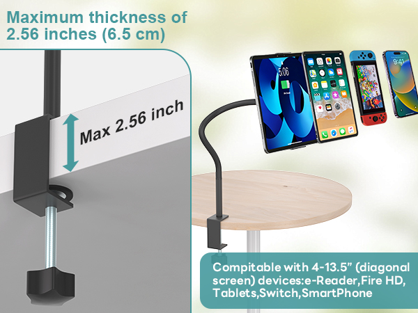 Desktop Gooseneck Tablet Mount