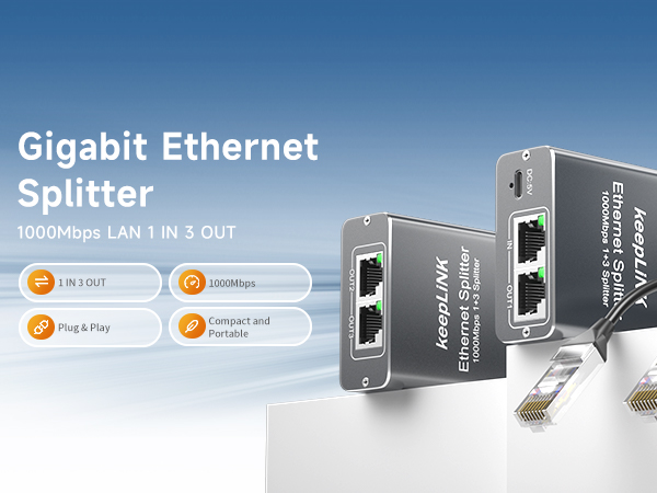 gigbit ethernet splitter