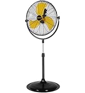 VENTISOL 18 Inch Tilting Pedestal Fan, 3-Speed High Velocity Stand Fan 4,012CFM Heavy-duty Metal ...