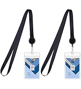 Wisdompro Cruise Lanyard with ID Holder, 2 Pack Neck Lanyard with Retractable Badge Reel &amp; Vertic...