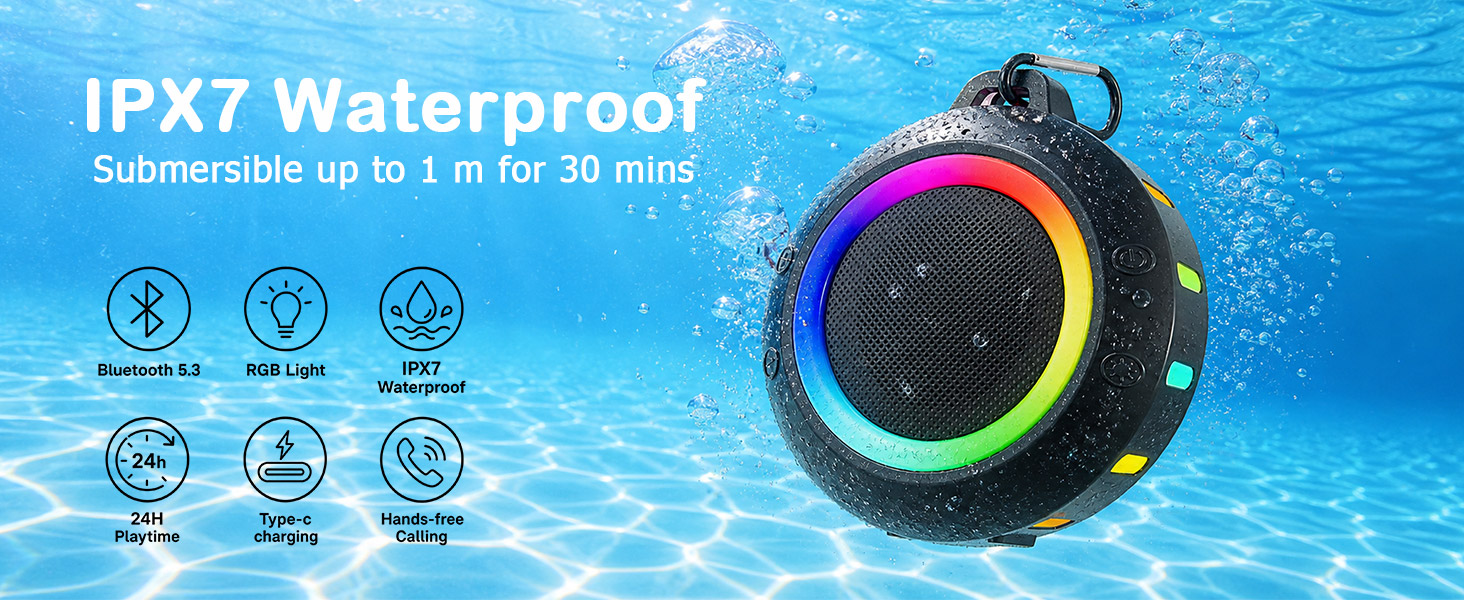 shower speaker bluetooth waterproof