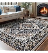 Lessymo 8 x 10 Area Rugs for Living Room, Machine Washable Area Rugs Boho Faux Wool Low Pile Area...