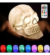 DS. DISTINCTIVE STYLE Night Light Dimmable Lamp 3D Skull Light Touch Control Comes with Remote Co...