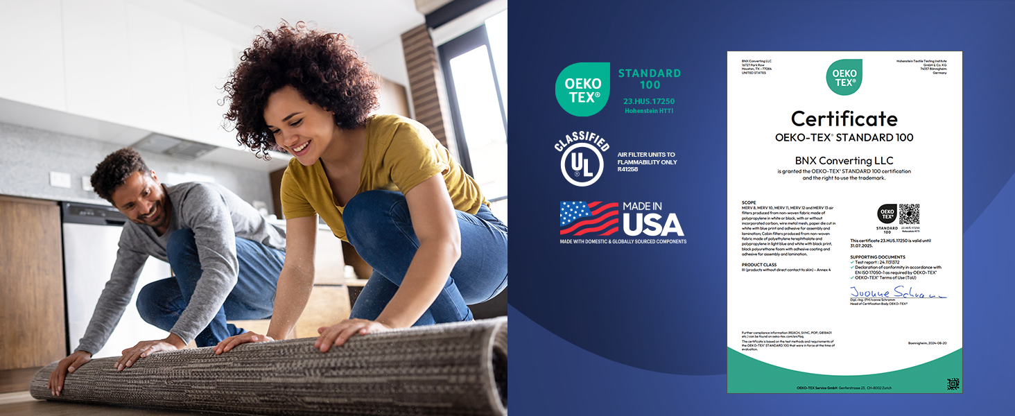 OEKO TEX STANDARD 100 Certification