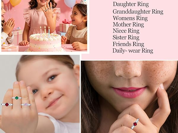 Birthday rings for girls