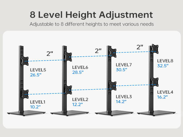 stacked monitor mount