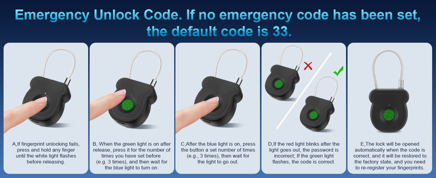 Fingerprint Padlock Lock