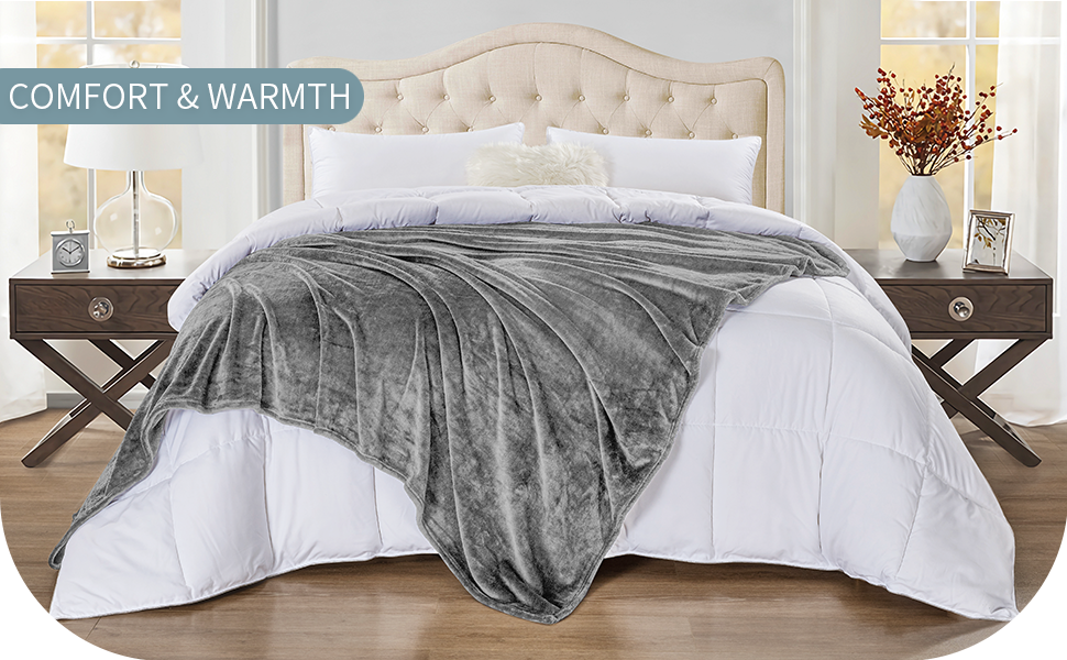 flannel blanket grey