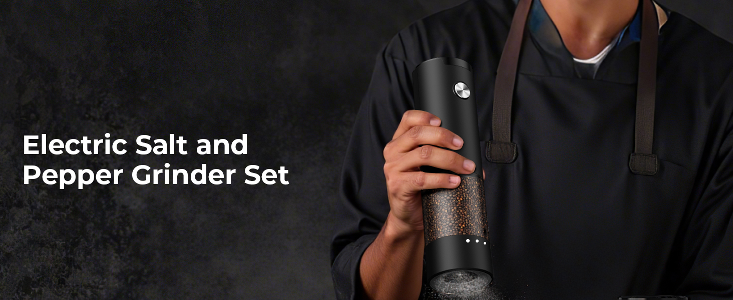Electric Salt and Pepper Grinder Set