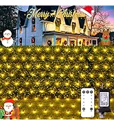 JMEXSUSS 360 LED Christmas Net Lights Outdoor Waterproof, Connectable 12ft x 5ft Net Lights Outdo...