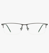 ANRRI Blue Light Glasses Mens Rectangle Semi Rim Glasses Computer Gaming glasses for men Lightwei...