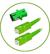 PacSatSales - Fiber Optic Internet Cable - 100ft / 30M SC/APC to SC/APC Single Mode Fiber Optic C...