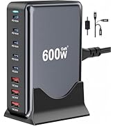 Multi-Port USB Charging Station, GaN ? Double 140W PD PPS Port Fast Charging Station for Multiple...