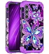 Miqala for Galaxy S23 FE 5G Case,Glow in The Dark Three Layer Heavy Duty Shockproof Full Body Pro...