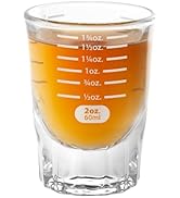Final Touch Multi-Level Measuring Shot Glass - Ounce &amp; Milliliter Markings - 3 Sided (FTA7029)