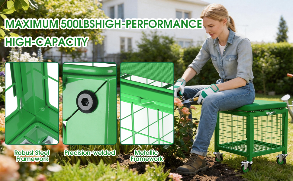 gardening seat with wheels