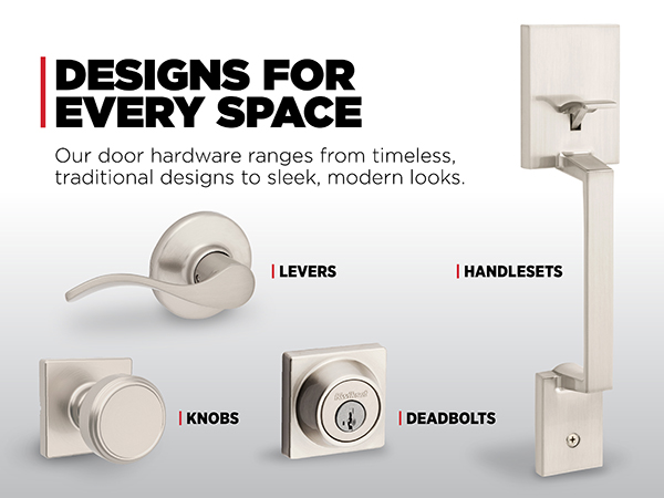 Our door hardware ranges from timeless, traditional designs to sleek, modern looks.