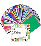 UCEC 60 Pack Smart Permanent Vinyl Sheets Compatible with Cricut Joy Xtra Smart Cutting Machine, ...