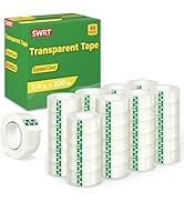 SWRT Tape, 48 Rolls Clear Tape Refills for Dispenser, Transparent Tape, 3/4 in x 800 in Tape Roll...