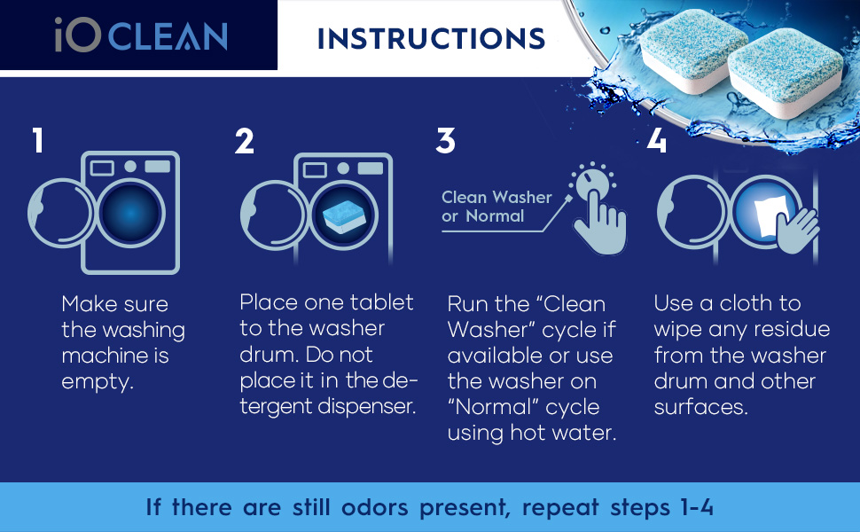 washing machine cleaner tablets instruction