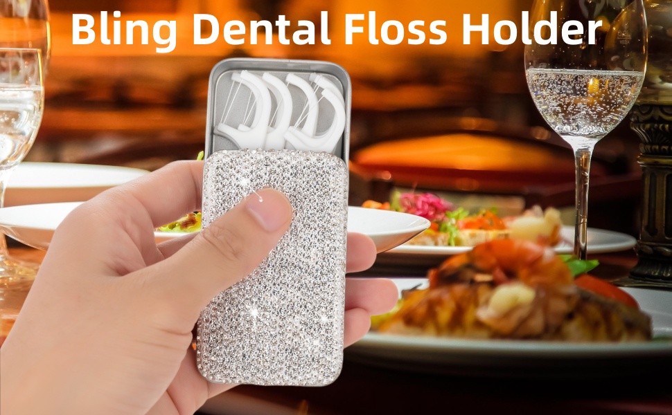 bling dental floss case