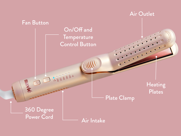 tool heat hot brush fast heating travel compact rechargeable dual voltage ceramic plate wave curl
