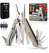 BIBURY Multitool, 24 in 1 Titanium Alloy Handle Multi-Tool Pliers with Pocket Knife and Screwdriv...