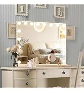 Ratsamee Hollywood Vanity Mirror with Lights, 18 Dimmable Bulbs,3 Color Lights,Make Up Lighted Mi...