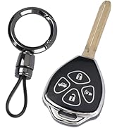 WJS Key Fob Cover, Car Key Case Shell Protector Compatible with 2006-2014 Toyota Avalon Camry Cor...