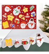 Conlun Hanging Christmas Decorations: DIY Christmas Card Garland Set with 14 Pre-Cut Ornaments &amp; ...