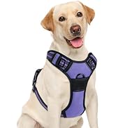 Yintrest No Pull Dog Harness, Adjustable Reflective Front Clip Pet Vest with Easy Control Handle ...
