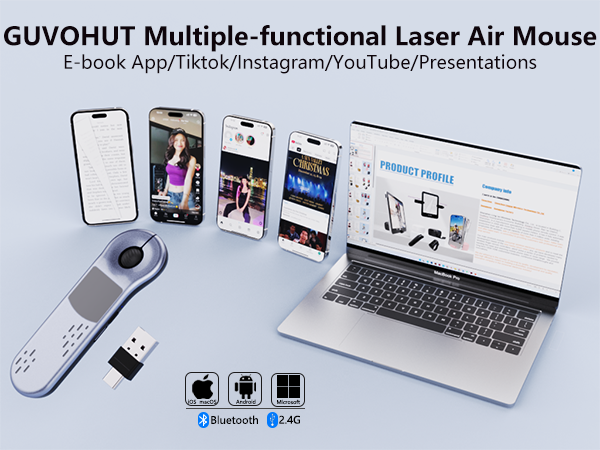 GUVOHUT Multiple-functional Laser Air Mouse