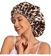 Satin Bonnet Silk Bonnet Hair Bonnet for Sleeping-Slouchy Beanie Hat Satin Sleep Cap for Women's ...