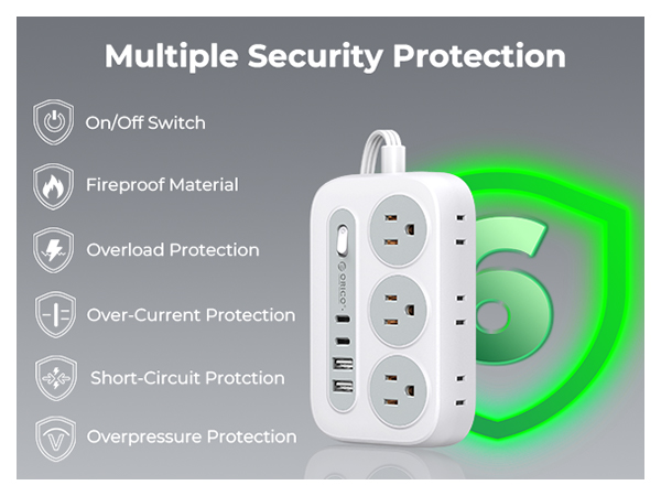 Extension Cord with Multiple Outlets