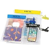 HEETA 3-Pack Clear Waterproof Dry Bag, Water Tight Cases Pouch Dry Bags for Camera Mobile Phone M...